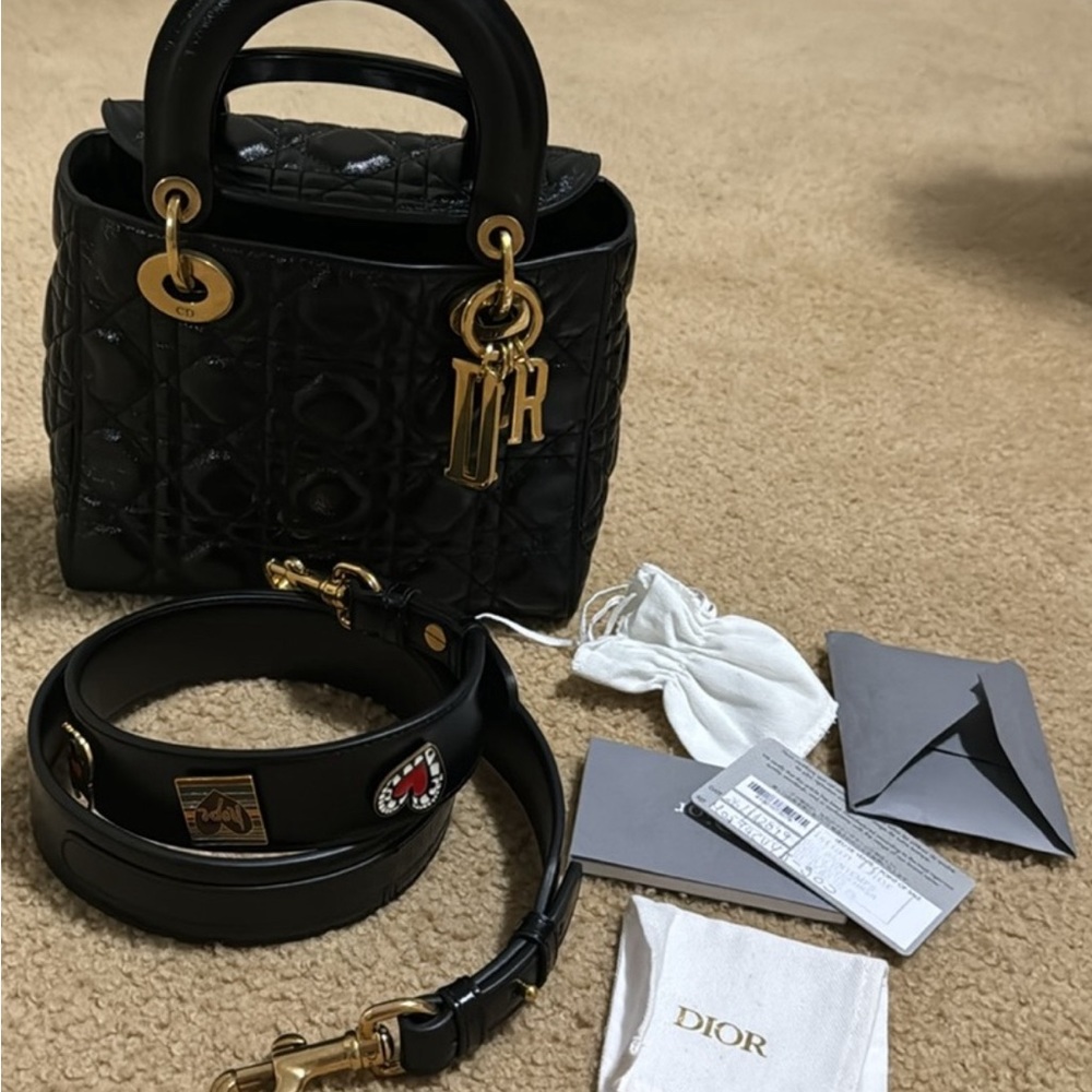 Dior Lambskin Cannage Small My ABC Lady Dior Black Excellent condition Authentic
